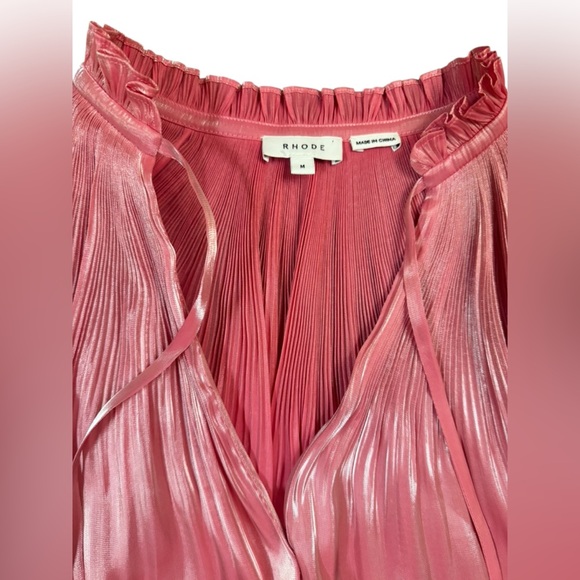 RHODE Adele Blouse in Rose Shimmer in Color Rose Shimmer Size Medium - Picture 7 of 10